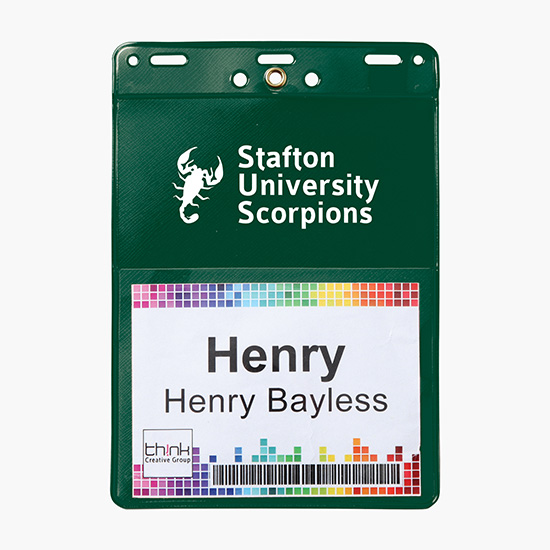 Trade Show Badge Caddy - Printed - Pin/Clip Attachment