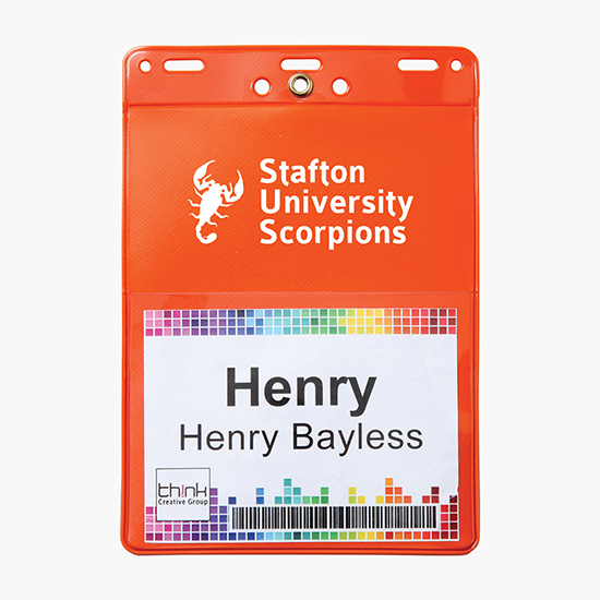 Trade Show Badge Caddy - Printed - Pin/Clip Attachment