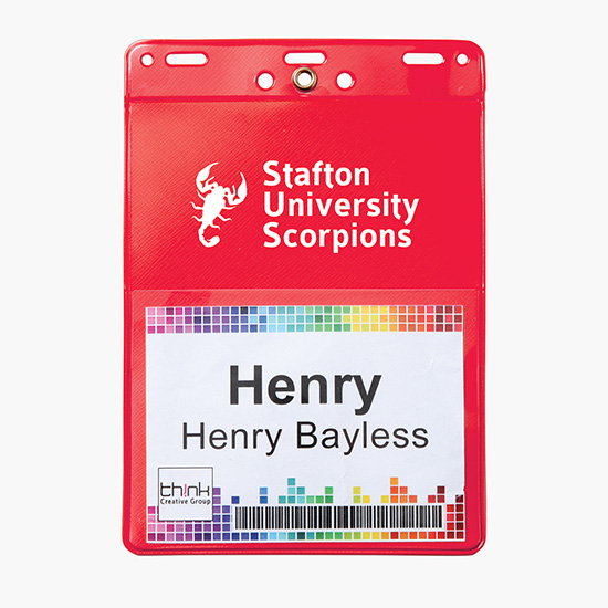 Trade Show Badge Caddy - Printed - Pin/Clip Attachment