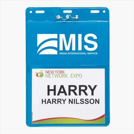 Trade Show Badge Caddy - Printed - Pin Attachment