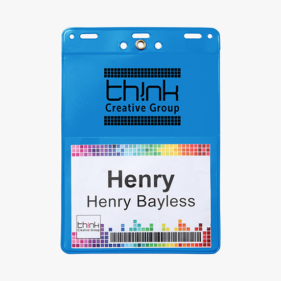 Trade Show Badge Caddy - Printed - Clip Attachment