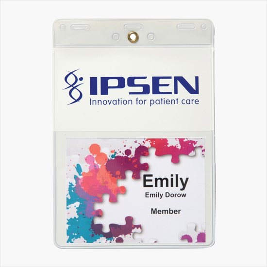 Trade Show Badge Caddy - Printed - Clip Attachment