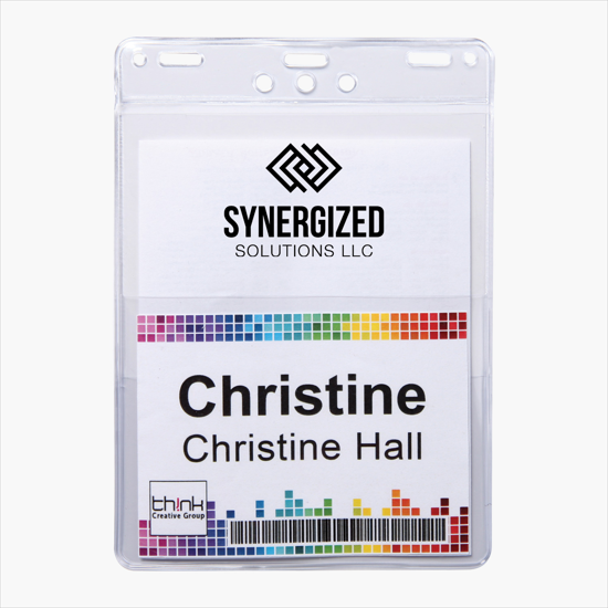 Trade Show Badge Caddy - Printed - Slotted