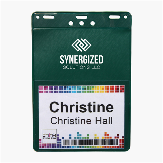 Trade Show Badge Caddy - Printed - Slotted