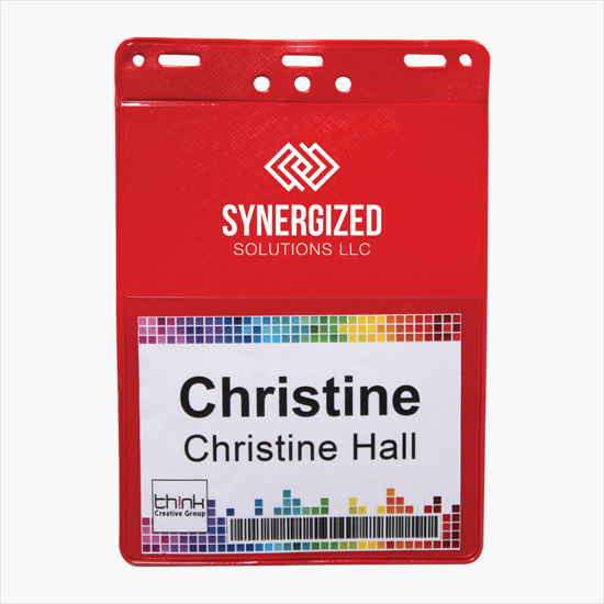 Trade Show Badge Caddy - Printed - Slotted