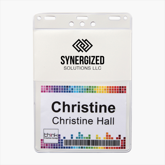 Trade Show Badge Caddy - Printed - Slotted