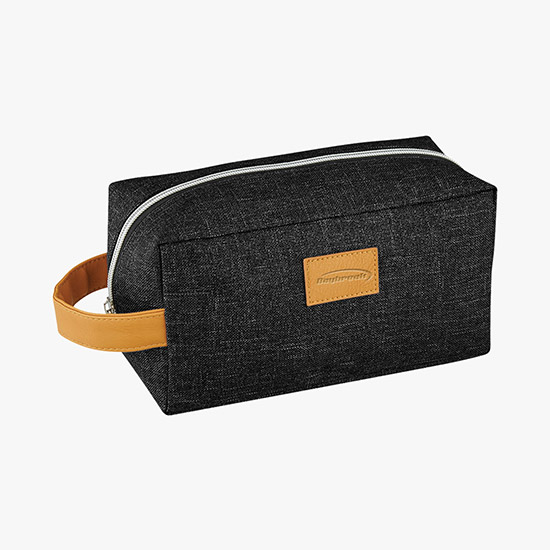 Heathered Recycled Toiletry Travel Bag - Debossed