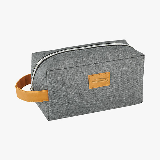 Heathered Recycled Toiletry Travel Bag - Debossed