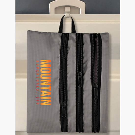 Triple Pocket Accessory Travel Bag - Full Color