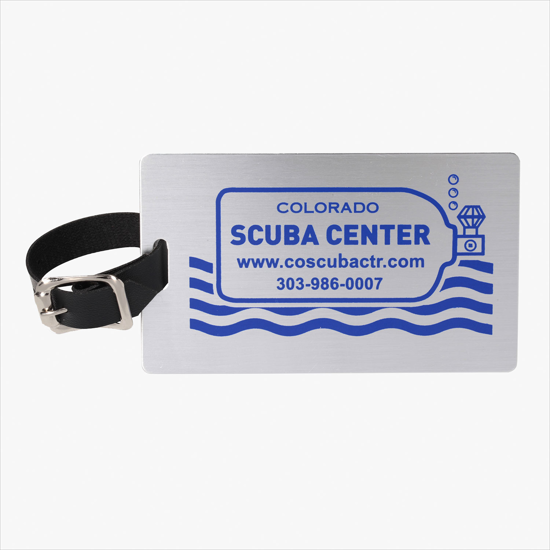 Brushed Aluminum Luggage Tag