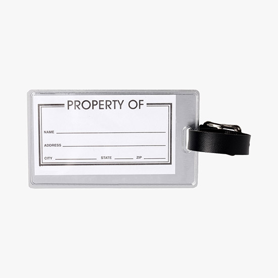 Brushed Aluminum Luggage Tag - Engraved