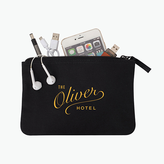 Avery Cotton Zippered Pouch - 24-Hour Production
