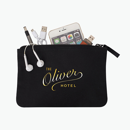 Avery Cotton Zippered Pouch - Full Color