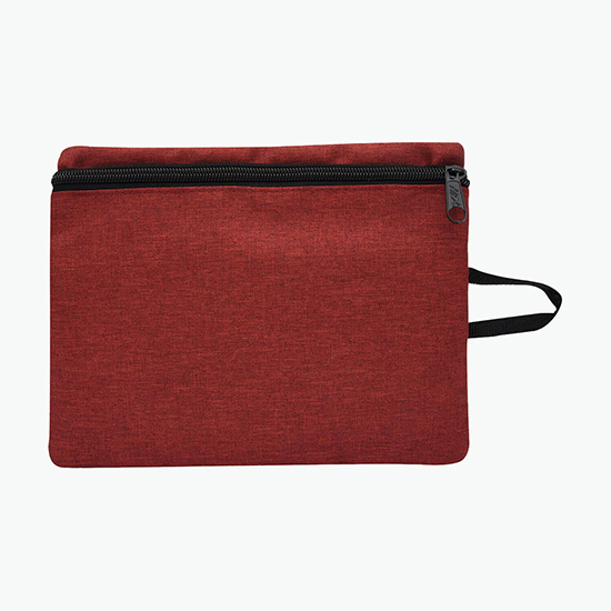 Heathered Triple Pocket Accessory Travel Bag - Full Color
