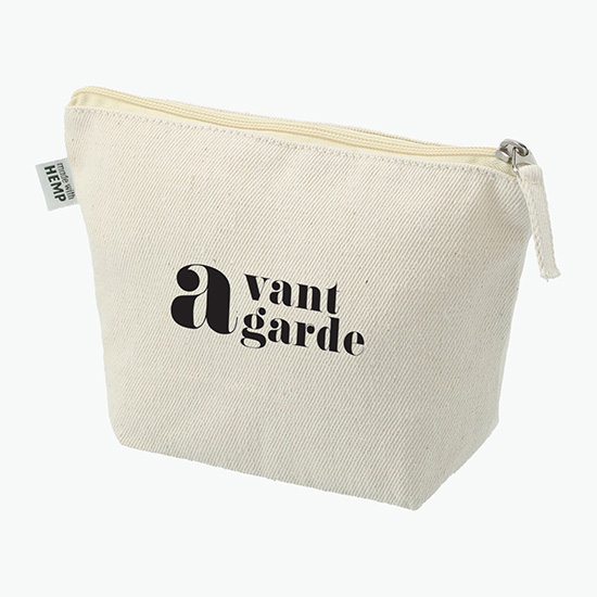Hemp Cotton Zippered Pouch