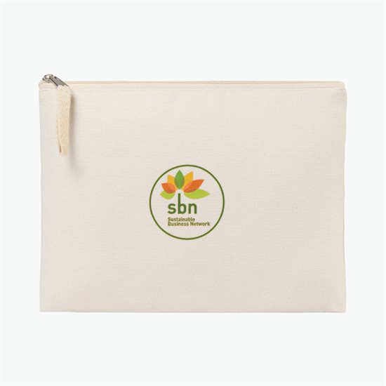 AWARE Recycled Cotton Zippered Pouch - Full Color