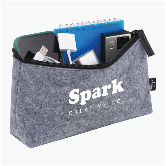 The Goods Recycled Felt Zippered Pouch - 24-Hour Production