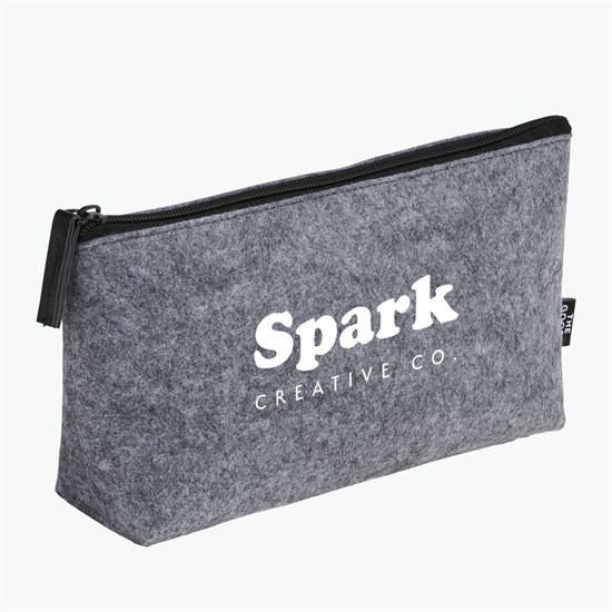The Goods Recycled Felt Zippered Pouch
