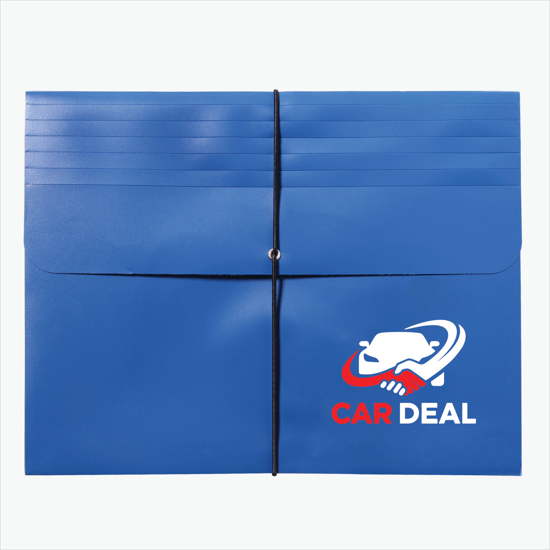 Opaque Dual Gusset Portfolio - Multi-Color Imprint