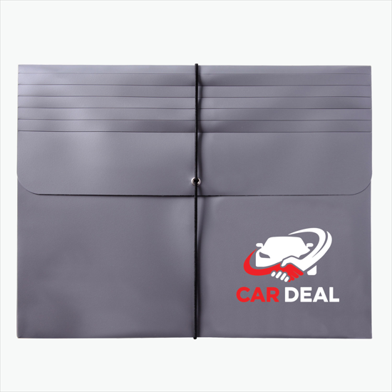 Opaque Dual Gusset Portfolio - Multi-Color Imprint