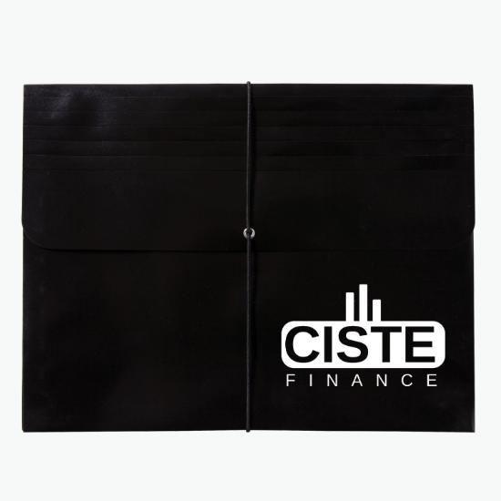 Opaque Dual Gusset Portfolio - One-Color Imprint