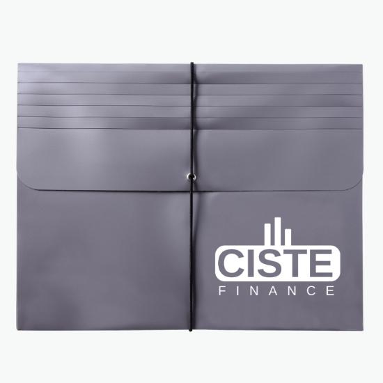 Opaque Dual Gusset Portfolio - One-Color Imprint