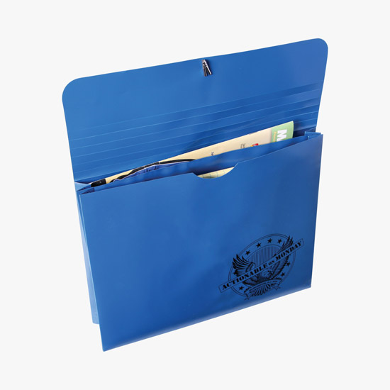 Opaque Dual Gusset Portfolio - One-Color Imprint