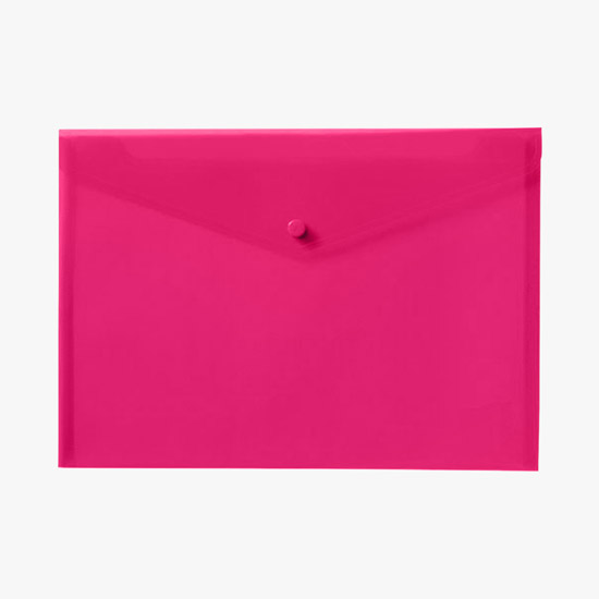 Velcro® Closure Translucent Portfolio - Blank