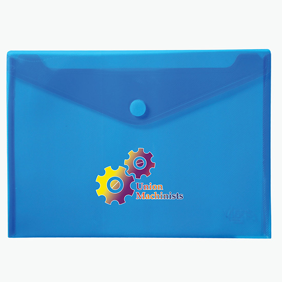 Velcro® Closure Translucent Portfolio - Full Color