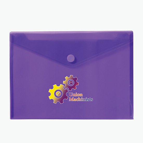 Velcro® Closure Translucent Portfolio - Full Color