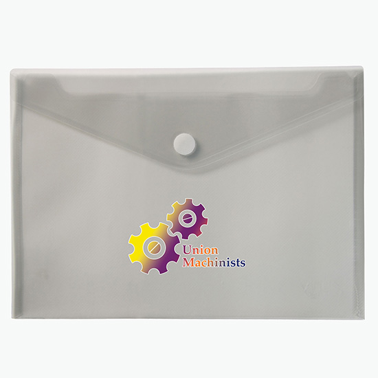 Velcro® Closure Translucent Portfolio - Full Color