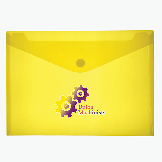Velcro® Closure Translucent Portfolio - Full Color