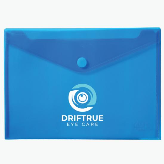Velcro® Closure Translucent Portfolio - Multi-Color Imprint