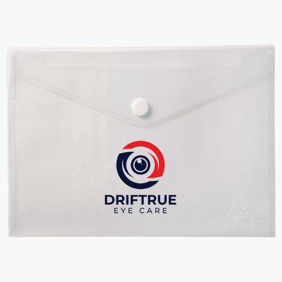 Velcro® Closure Translucent Portfolio - Multi-Color Imprint