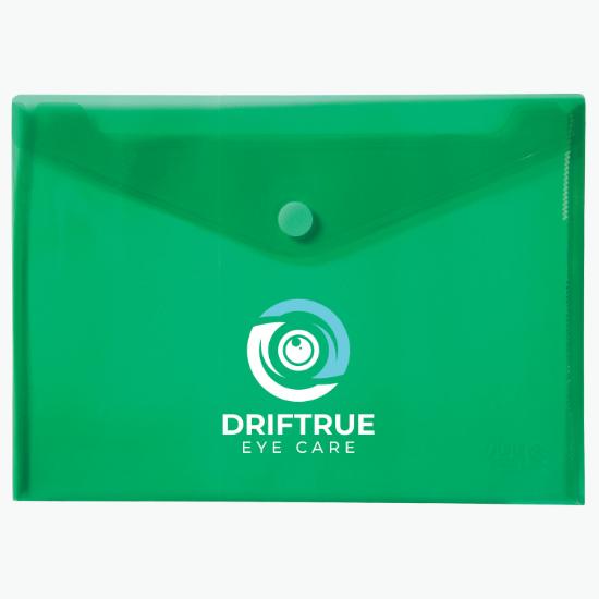 Velcro® Closure Translucent Portfolio - Multi-Color Imprint