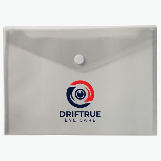 Velcro® Closure Translucent Portfolio - Multi-Color Imprint