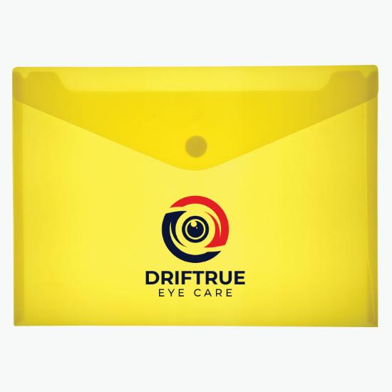 Velcro® Closure Translucent Portfolio - Multi-Color Imprint