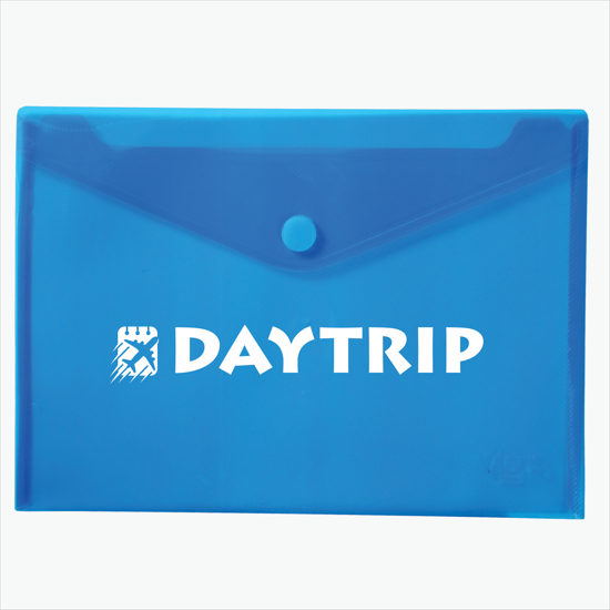 Velcro® Closure Translucent Portfolio - One-Color Imprint