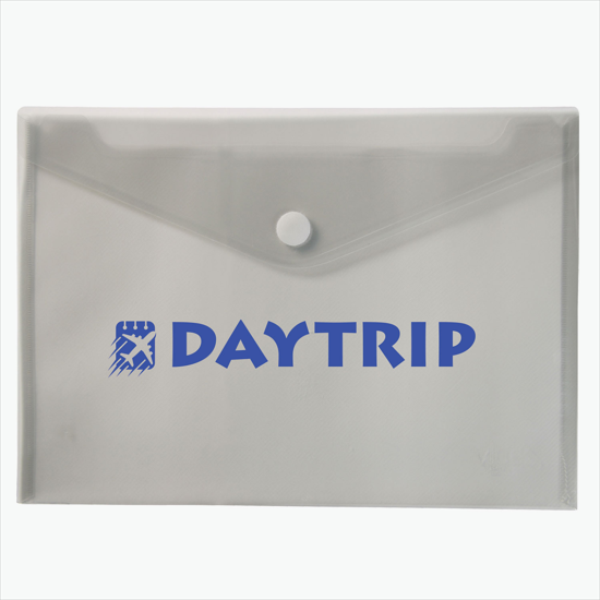Velcro® Closure Translucent Portfolio - One-Color Imprint