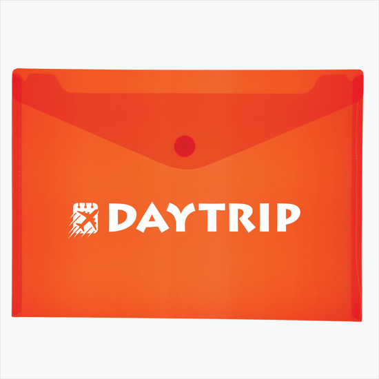 Velcro® Closure Translucent Portfolio - One-Color Imprint