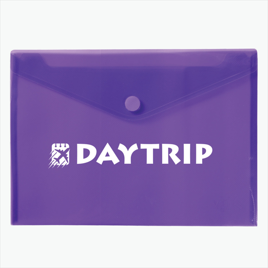 Velcro® Closure Translucent Portfolio - One-Color Imprint