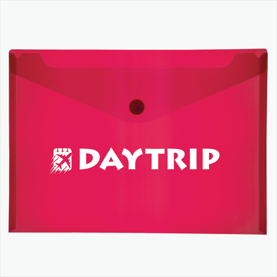 Velcro® Closure Translucent Portfolio - One-Color Imprint