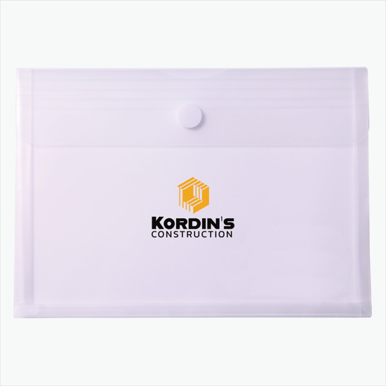 Legal Size Poly Envelope with Velcro Closure - Multi-Color Imprint