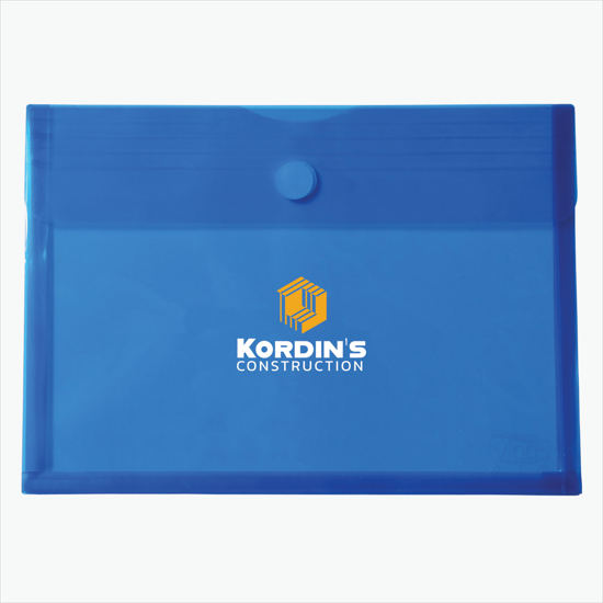 Legal Size Poly Envelope with Velcro Closure - Multi-Color Imprint