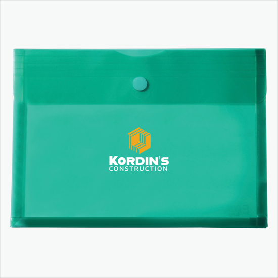 Legal Size Poly Envelope with Velcro Closure - Multi-Color Imprint