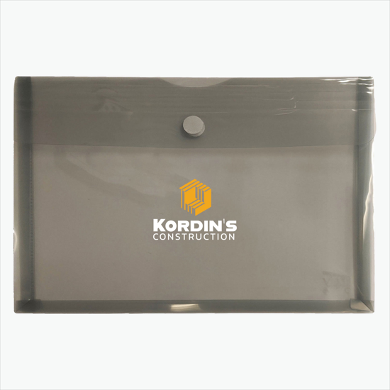 Legal Size Poly Envelope with Velcro Closure - Multi-Color Imprint
