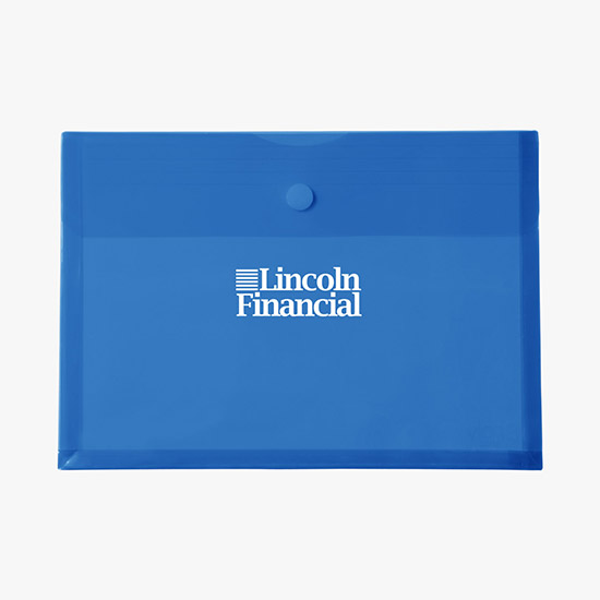 Legal Size Poly Envelope with Velcro Closure - One-Color Imprint