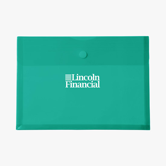 Legal Size Poly Envelope with Velcro Closure - One-Color Imprint