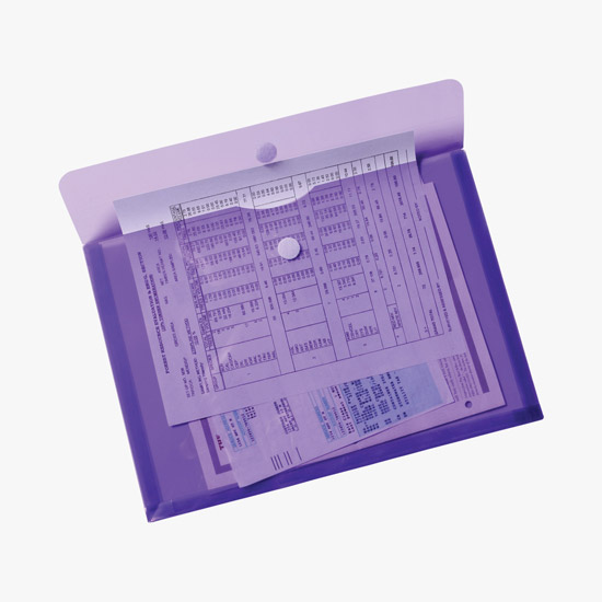 Legal Size Poly Envelope with Velcro Closure - One-Color Imprint