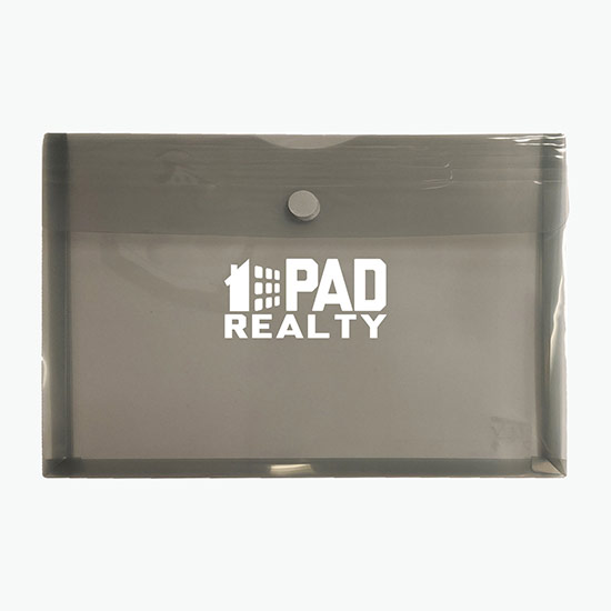 Legal Size Poly Envelope with Velcro Closure - One-Color Imprint